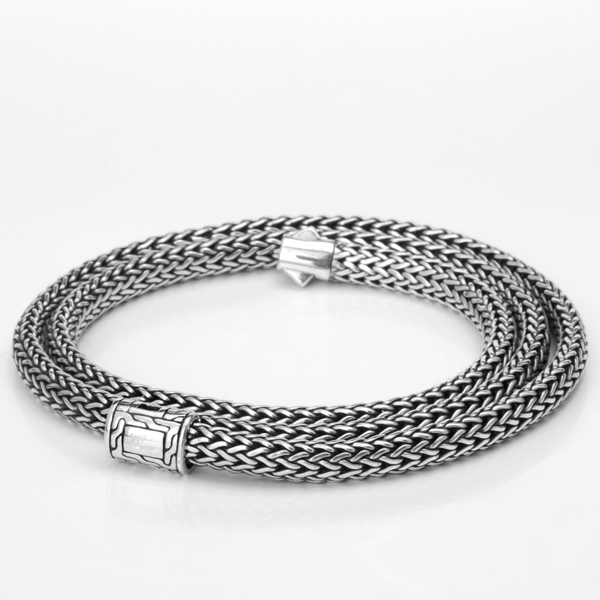 John Hardy NB900477X18 / 1486004 5mm Sterling Silver 925 Women\'s Woven Necklace